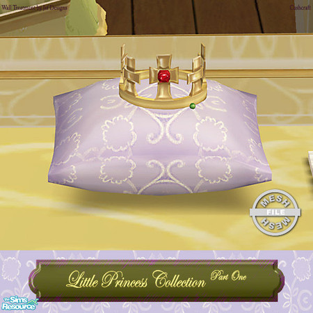 Sims 2 — Little Princess Bedroom - Crown Mesh by Cashcraft — All new mesh set for your little princess! The bedroom set