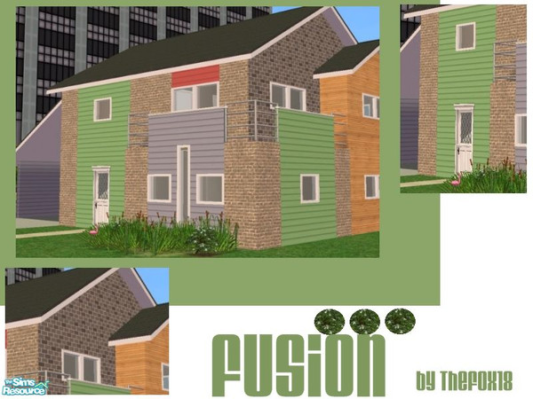 Sims 2 — fusion by Thefox18 — fusion has 3bedrooms,2 bathrooms, garage, 1 living & dinning area,Enjoy