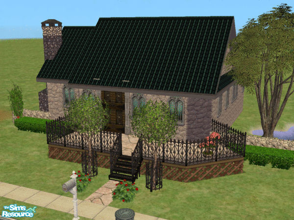 Sims 2 — Nice starter  by DocDream — This small starter is located near a small pond and gives you the feeling of being