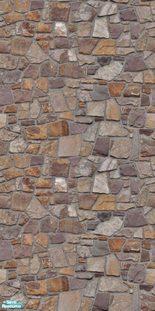 Sims 2 — Natural Stone Set - Wall 01 by ayyuff — Cost:2