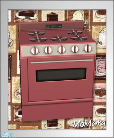 Sims 2 — NK Fire Em Up Stoves - Red by MoMama — A nice modern stove in Red.