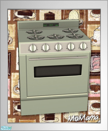 Sims 2 — NK Fire Em Up Stoves - Sea Green by MoMama — A nice modern stove in Sea Green.