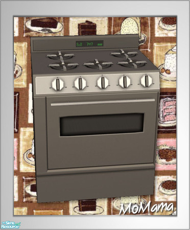 Sims 2 — NK Fire Em Up Stoves - Dark Grey by MoMama — A nice modern stove in .
