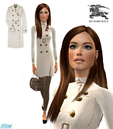 Sims 2 — Burberry Ivybridge Trench Coat - Nature for teens by ancsie18 — Burberry Ivybridge Trench Coat - Nature TEEN