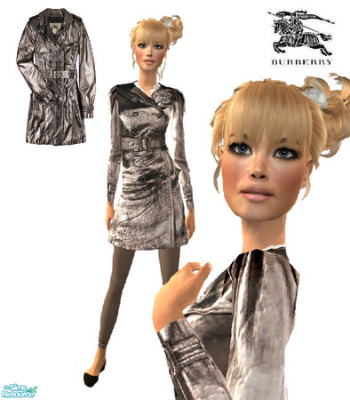 Sims 2 — Burberry Handley Leather Trench Coat for teens by ancsie18 — Burberry Handley Leather Trench Coat TEEN VERSION