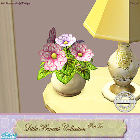 Sims 2 — Little Princess Lilac & Pink - Potted Flower Mesh by Cashcraft — A recolor of the Little Princess Bedroom