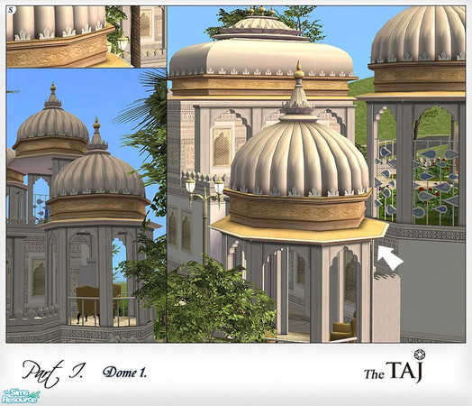 Sims 2 — Taj - Dome #1 by senemm — A detailed and glistening indian architecture set inspired by Udaipur\'s well-known