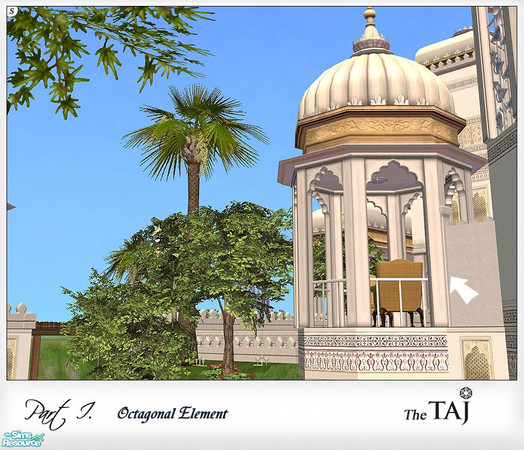 Sims 2 — Taj - Octagonal element by senemm — A detailed and glistening indian architecture set inspired by Udaipur\'s
