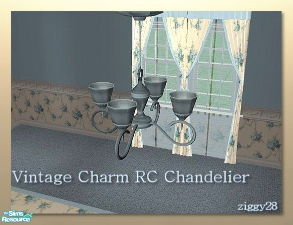 Sims 2 — Vintage Charm Bedroom - Chandelier Recolour by ziggy28 — Vintage charm chandelier recolour