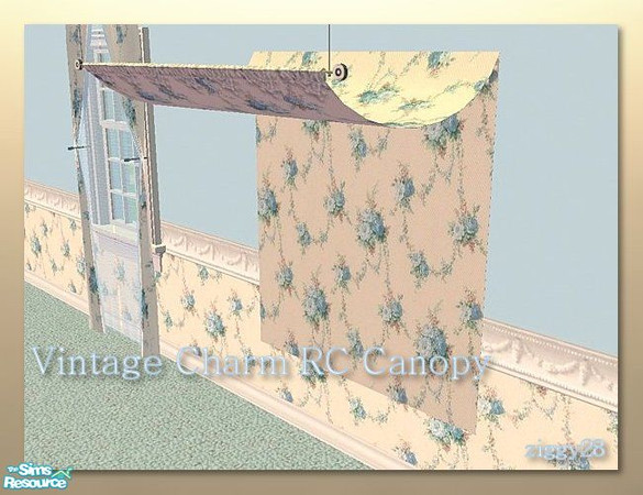 Sims 2 — Vintage Charm Bedroom - Canopy Recolour by ziggy28 — Vintage charm canopy recolour