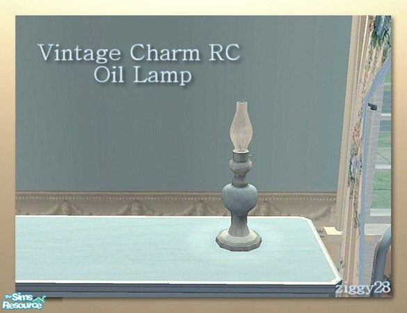Sims 2 — Vintage Charm Bedroom - Oil Lamp NL Recolour by ziggy28 — Vintage charm oil lamp requires NightLife expansion