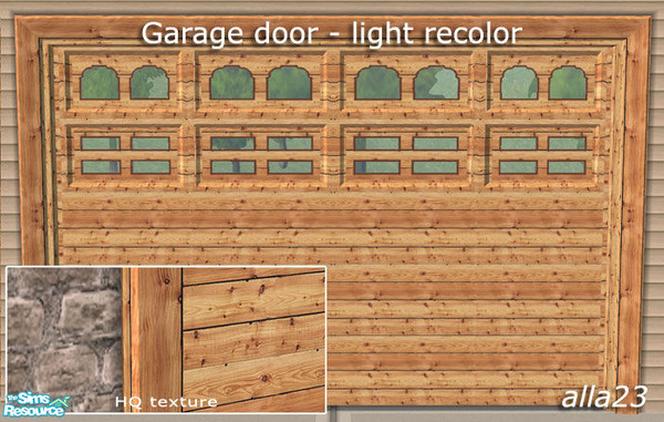 Sims 2 — Garage door - light recolor by Semitone — Garage door - light recolor