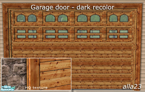 Sims 2 — Garage door - dark recolor by Semitone — Garage door - dark recolor