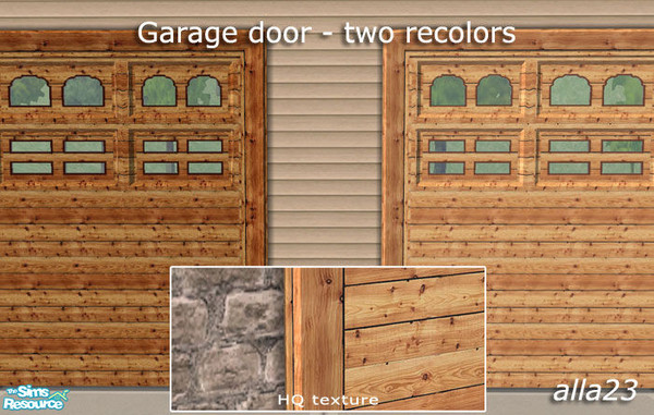 Sims 2 — Garage door - two recolors by Semitone — Garage door - two recolors