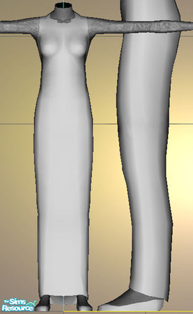 Sims 2 — Mesh B-bettina-afvalentinolongslimdress by b-bettina — Long&slinky dress. Has working fatmorph.