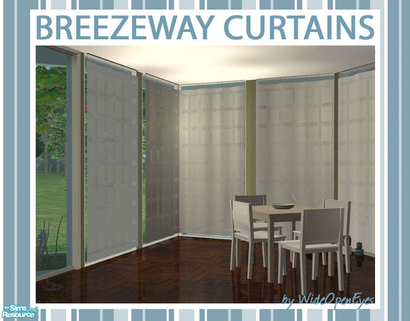 Sims 2 — Breezeway Curtains - Corner Diagonal by wideopeneyes — These curtains hang from a track in the ceiling (AL