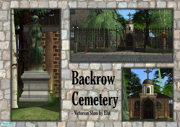 Sims 2 — Backrow Cemetery by Elut — A tranquil place for the last rest for your Sims. A bit small but with the right