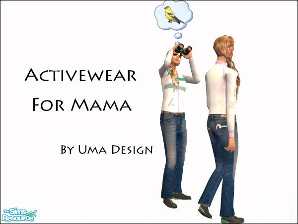 Sims 2 — White Puma Outfit for Females by Uma Design — Evisu jeans, Puma jacket and Puma trainers for everyday use. Will