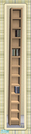 Sims 2 — VS Citrus Blue CD Tower (Left) - TC100  by Vanilla Sim — We recommend you secure this furniture to the wall with