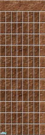 Sims 2 — Studio K Vertical Brick 04b - Chocolate by StudioKhagerks — 