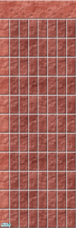 Sims 2 — Studio K Vertical Brick 04a - Burnt Coral by StudioKhagerks — 