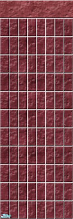 Sims 2 — Studio K Vertical Brick 03 - Burgundy by StudioKhagerks — 
