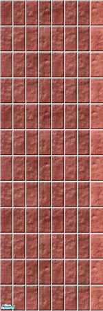 Sims 2 — Studio K Vertical Brick 02b - Burnt Coral by StudioKhagerks — 