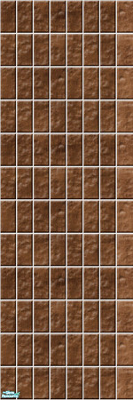 Sims 2 — Studio K Vertical Brick 02b - Chocolate by StudioKhagerks — 