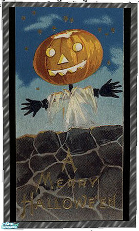 Sims 2 — Happy Halloween Painting - Pumpkin Spook by debs913 — Add this to the list of your Sims worst nightmares! Spooky