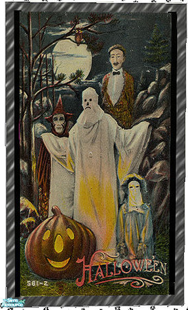 Sims 2 — Happy Halloween Painting - Trick or Treat? by debs913 — Ghosts and ghouls and a Halloween pumpkin in this