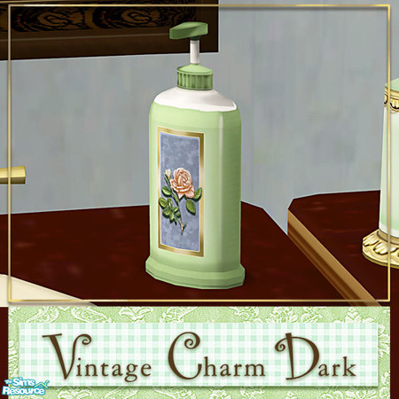 Sims 2 — Vintage Charm Dark - Soapbottle Recol by Cashcraft — Vintage Charm Dark is a set recolor of my Vintage Charm Bed