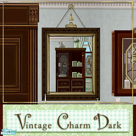Sims 2 — Vintage Charm Dark - Vanity Mirror Recol by Cashcraft — Vintage Charm Dark is a set recolor of my Vintage Charm