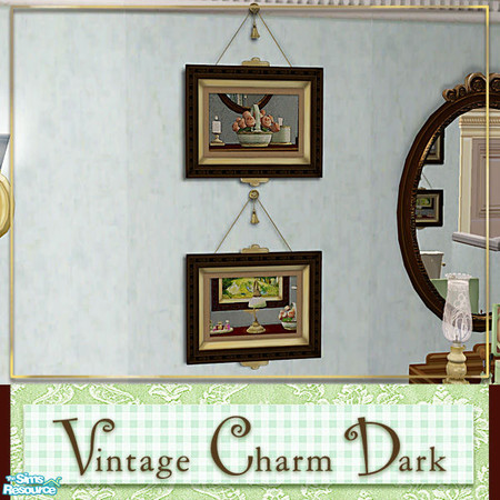 Sims 2 — Vintage Charm Dark - Two Pictures Recol 02 by Cashcraft — Vintage Charm Dark is a set recolor of my Vintage