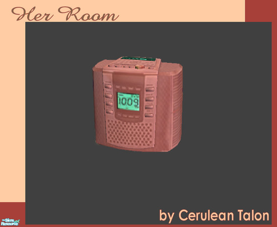 Sims 2 — Vintage Flowers Bedroom - Clock by Cerulean Talon — Delicate colors and rich textures for that perfectly