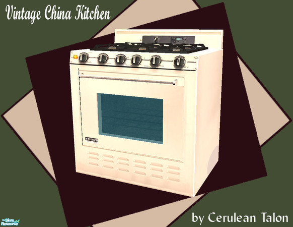 Sims 2 — Vintage China Kitchen - Stove by Cerulean Talon — Rich colors and textures make this adoreable kitchen a