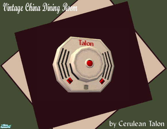 Sims 2 — Vintage China Kitchen - Fire Alarm by Cerulean Talon — Rich colors and textures make this adoreable kitchen a
