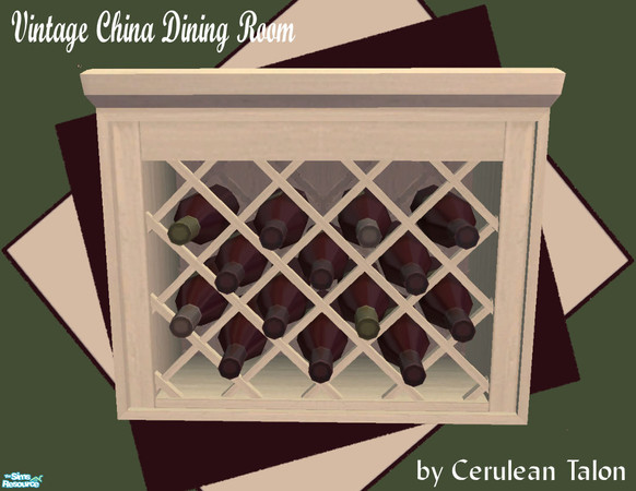 Sims 2 — Vintage China Dining Room - Juice Rack by Cerulean Talon — Rich textures and colors are gently combined to