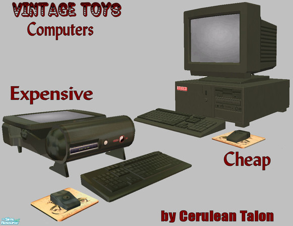 Sims 2 — Vintage Toys Bedroom - Cheap & Expensive Computers by Cerulean Talon — High quality computers that will help