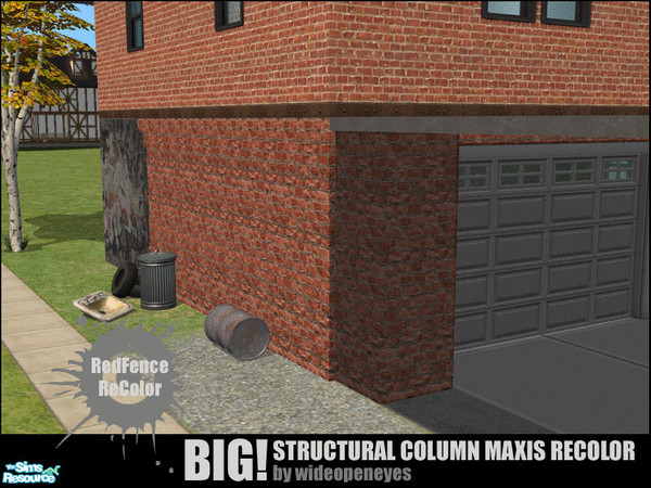 Sims 2 — BIG!Column - Maxis ReColor Edition by wideopeneyes — These are recolors for the BIG! Structural Column mesh I