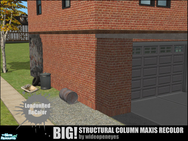 Sims 2 — BIG!Column - Maxis ReColor Edition by wideopeneyes — These are recolors for the BIG! Structural Column mesh I