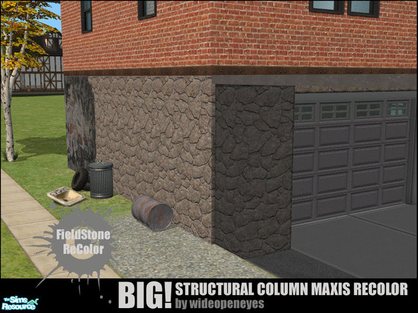 Sims 2 — BIG!Column - Maxis ReColor Edition by wideopeneyes — These are recolors for the BIG! Structural Column mesh I