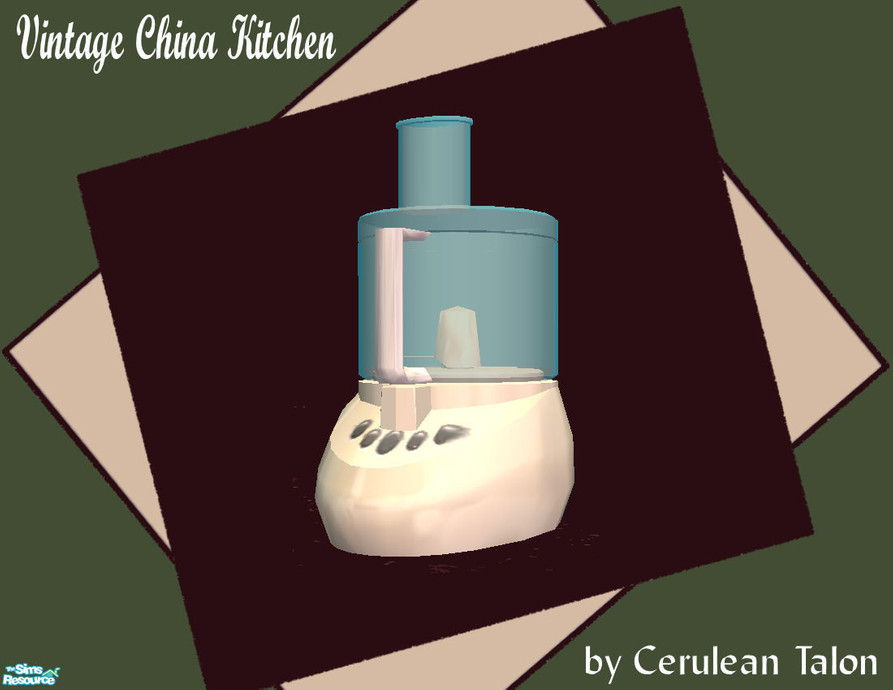 The Sims Resource Vintage China Kitchen Food Processor