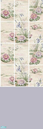 Sims 2 — Water Lilies Wall 5 by ziggy28 — 