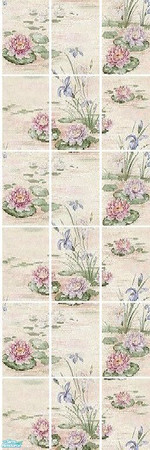 Sims 2 — Water Lilies Wall 1 by ziggy28 — 