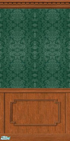 Sims 2 — Damask Collection - Dc - Green Mwws by Anarial — This wallpaper is part of the Damask Collection set, and was