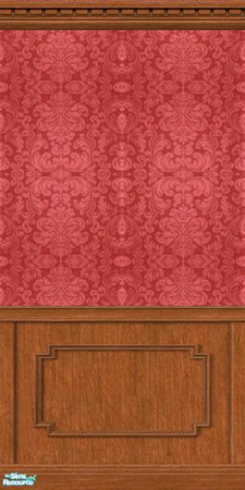 Sims 2 — Damask Collection - Dc - Terracotta Mwws by Anarial — This wallpaper is part of the Damask Collection set, and