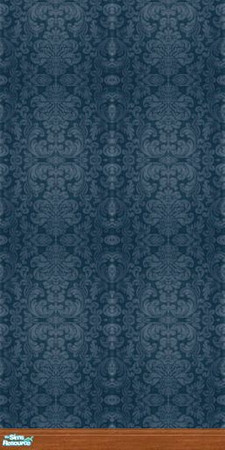 Sims 2 — Damask Collection - Dc - Royal Blue Mwsb by Anarial — This wallpaper is part of the Damask Collection set, and