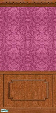Sims 2 — Damask Collection - Dc - Burgundy Mwws by Anarial — This wallpaper is part of the Damask Collection set, and was