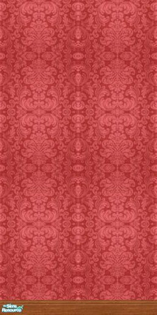 Sims 2 — Damask Collection - Dc - Terracotta Mwsb by Anarial — This wallpaper is part of the Damask Collection set, and