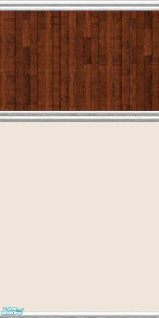 Sims 2 — TC 129 Nursery - Wallpaper by Riverwillows — Pretty beige-ish pink wall with nice mahogany paneling. Part of the